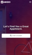 How abodo.com looks like on a mobile device such as an iPhone.