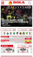 How abola.pt looks like on a mobile device such as an iPhone.