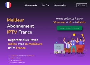 How abonnementiptvfrance.tv looks like on a tablet such as an iPad.