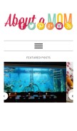 How aboutamom.com looks like on a mobile device such as an iPhone.