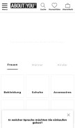 How aboutyou.ch looks like on a mobile device such as an iPhone.