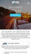 How abraauto.com looks like on a mobile device such as an iPhone.