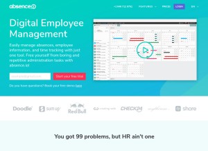 How absence.io looks like on a tablet such as an iPad.