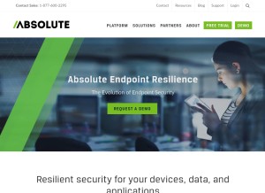 How absolute.com looks like on a tablet such as an iPad.