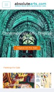 How absolutearts.com looks like on a mobile device such as an iPhone.
