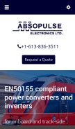 How absopulse.com looks like on a mobile device such as an iPhone.