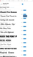 How abstractfonts.com looks like on a mobile device such as an iPhone.