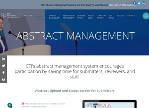How abstractsonline.com looks like on a tablet such as an iPad.