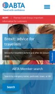 How abta.com looks like on a mobile device such as an iPhone.