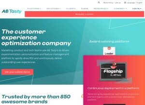 How abtasty.com looks like on a tablet such as an iPad.