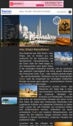 How abudhabi-guide.de looks like on a mobile device such as an iPhone.