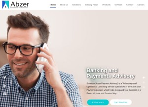 How abzer.com looks like on a tablet such as an iPad.
