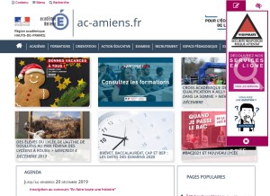 How ac-amiens.fr looks like on a tablet such as an iPad.