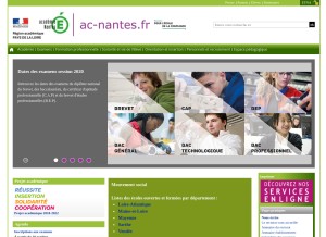 How ac-nantes.fr looks like on a tablet such as an iPad.