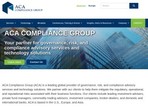 How acacompliancegroup.com looks like on a tablet such as an iPad.