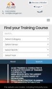 How acadegypt.com looks like on a mobile device such as an iPhone.