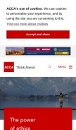 How accaglobal.com looks like on a mobile device such as an iPhone.