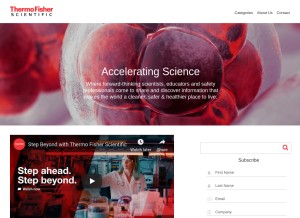 How acceleratingscience.com looks like on a tablet such as an iPad.
