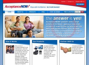 How acceptancenow.com looks like on a tablet such as an iPad.