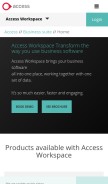 How accessacloud.com looks like on a mobile device such as an iPhone.