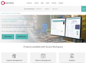 How accessacloud.com looks like on a tablet such as an iPad.