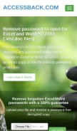 How accessback.com looks like on a mobile device such as an iPhone.
