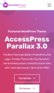 How accesspressthemes.com looks like on a mobile device such as an iPhone.