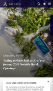 How accor.com looks like on a mobile device such as an iPhone.