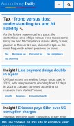 How accountancydaily.co looks like on a mobile device such as an iPhone.