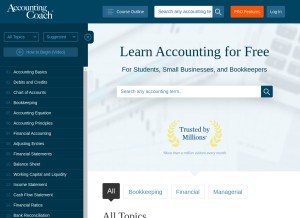 How accountingcoach.com looks like on a tablet such as an iPad.