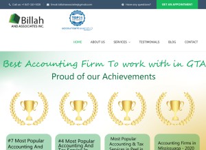 How accountingmississauga.ca looks like on a tablet such as an iPad.