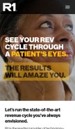 How accretivehealth.com looks like on a mobile device such as an iPhone.