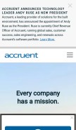 How accruent.com looks like on a mobile device such as an iPhone.