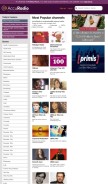 How accuradio.com looks like on a mobile device such as an iPhone.