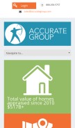 How accurategroup.com looks like on a mobile device such as an iPhone.