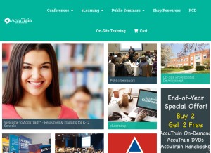 How accutrain.com looks like on a tablet such as an iPad.
