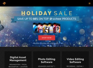 How acdsee.com looks like on a tablet such as an iPad.
