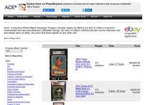 How ace.com looks like on a tablet such as an iPad.