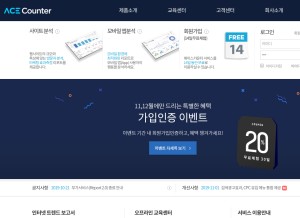 How acecounter.com looks like on a tablet such as an iPad.