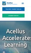 How acellus.com looks like on a mobile device such as an iPhone.