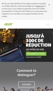 How acer.com looks like on a mobile device such as an iPhone.