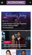 How aceshowbiz.com looks like on a mobile device such as an iPhone.