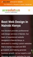 How acesolutionafrica.com looks like on a mobile device such as an iPhone.