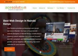 How acesolutionafrica.com looks like on a tablet such as an iPad.