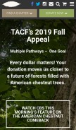 How acf.org looks like on a mobile device such as an iPhone.