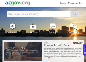 How acgov.org looks like on a tablet such as an iPad.