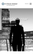 How acheckglobal.com looks like on a mobile device such as an iPhone.