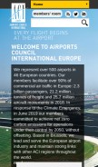 How aci-europe.org looks like on a mobile device such as an iPhone.