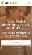 How aclion.com looks like on a mobile device such as an iPhone.