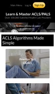 How acls-algorithms.com looks like on a mobile device such as an iPhone.